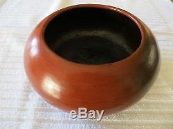 Vintage Native American Susie W. Crank Navajo Redware Pottery Bowl 7.5 x 3.5