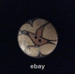 Vintage Native American Zia Pottery Button