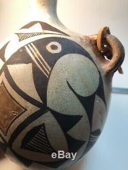 Vintage Old! Acoma New Mexico Poly Chrome Canteen Native American Prob 1900s