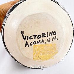 Vintage Olla Native American Pueblo Signed B. Victorino Acoma New Mexico Pottery