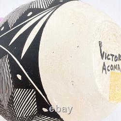 Vintage Olla Native American Pueblo Signed B. Victorino Acoma New Mexico Pottery