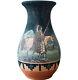 Vintage Richard Underbaggage Lakota Sioux Vase Native American Pottery 10 1/2H