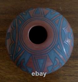 Vintage Santa Clara Native American Redware Pottery by Minnie Vigil