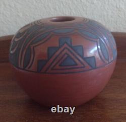 Vintage Santa Clara Native American Redware Pottery by Minnie Vigil