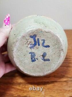 Vintage Signed Hand painted Carved/Etched Native American Artisan Pottery 8