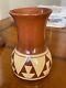 Vintage Sioux Pine Ridge Pottery Tall Vase Signed E Irving Native American