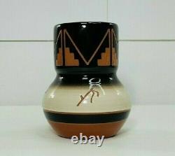 Vintage Sioux Pottery Vase Multicolored Clay Native American