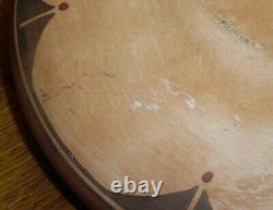 Vintage Unsigned Native American Hopi Polychrome Pottery Bowl 1960s Lucy Nahee