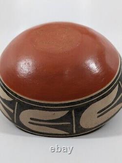 Vintage Warren Coriz Kewa Pueblo Pottery Santo Domingo Native American Bowl