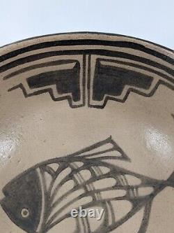 Vintage Warren Coriz Kewa Pueblo Pottery Santo Domingo Native American Bowl
