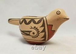 Vintage ZIA (TSI'YA) Pottery Bird 5 1/4 x 2 1/4X x 2 1/8 ERLINDA PINO
