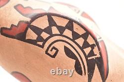 Vtg Native American Jemez Pueblo Figural Indian Owl Pottery Statue Sculpture Pot