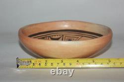 Vtg Pottery Annette Silas Hopi Tewa Large Native American Pottery Bowl, Signed