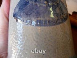 WEIR POTTERY-OLD SLEEPY EYE-Indian Head-Cattails-Dragonfly Vase c1930s