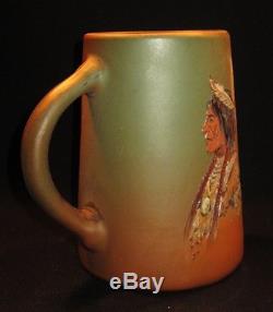 Weller 2nd. Line Dickensware Mug withNative American by A. Dunlavy NR