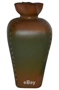 Weller Pottery Dickens Ware Native American Four Sided Vase (Upjohn)