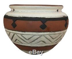 Weller Pottery Souevo Native American Design Hanging Basket