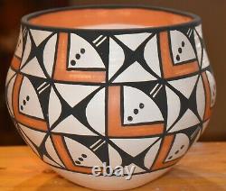 Wonderful Hand Coiled Mary Antonio Garcia Acoma Pueblo Bowl/free Ship#1