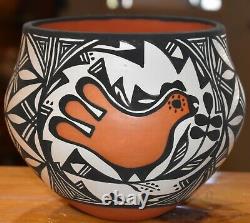 Wonderful Hand Coiled Mary Antonio Garcia Acoma Pueblo Bowl/free Ship#3