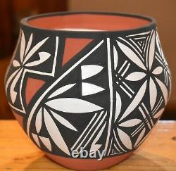 Wonderful Hand Coiled Mary Antonio Garcia Acoma Pueblo Bowl/free Ship#4