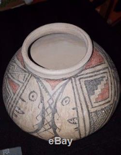 Wonderful PreHistoric Pottery Olla Native American Indian Faces and Serpents