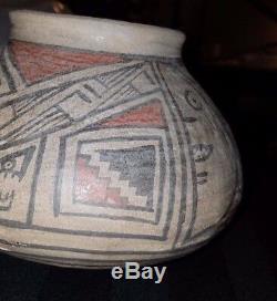 Wonderful PreHistoric Pottery Olla Native American Indian Faces and Serpents