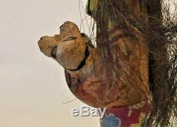 Yuma Indian Pottery Doll Figure Holding Animal, Signed