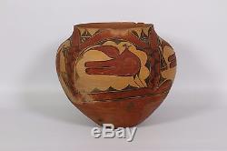 Zia Pueblo Bird Jar VERY Large noted water marks Native American Pottery olla
