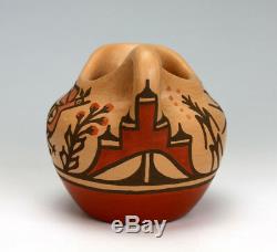 Zia Pueblo Native American Indian Pottery Pitcher Ruby Panana
