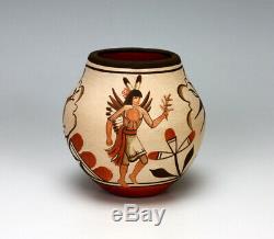 Zia Pueblo Native American Indian Pottery Rain Dancer Jar Marcellus Medina