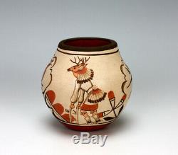Zia Pueblo Native American Indian Pottery Rain Dancer Jar Marcellus Medina