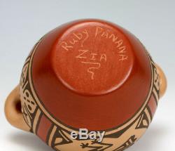Zia Pueblo Native American Indian Pottery Water Jug Ruby Panana