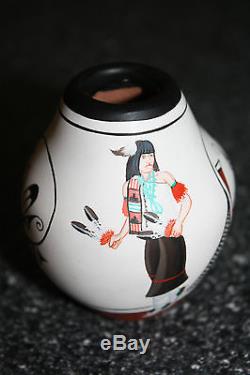 Zia Pueblo Native American Pottery Small Pot Created By Marcellus Medina Nice