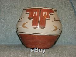 Zia Pueblo Roadrunner Polychrome Jar sgnd Eusebia Shije Native American Pottery