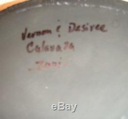 Zuni Pueblo Handmade Vintage Bear Bowl by VERNON & DESIREE CALAVAZA RARE